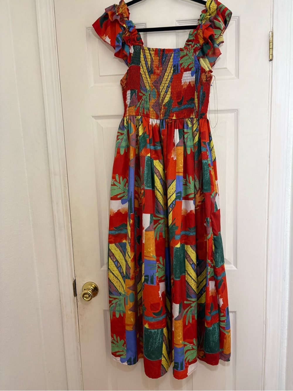 Live 4 Truth Red Multicolor Tropical Maxi Dress